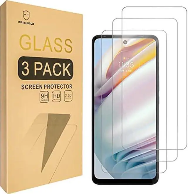 Main image of Mr.Shield [3-Pack] Designed For Motorola Moto G60s [Tempered Glass] [Japan Glass with 9H Hardness] Screen Protector with Lifetime Replacement