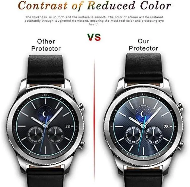 Alt view image 5 of 7 - 4-Pack for Samsung Gear S3 Frontier/Classic Screen Protector, 2.5D 9H Hardness Ultra-Thin Tempered Glass Screen Protective Film [Anti-Scratch]