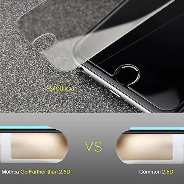 Alt view image 3 of 7 - Mothca Matte Glass Screen Protector for iPhone 8 7 6s 6 Anti-Glare & Anti-Fingerprint 9H HD Clear Tempered Glass Film Smooth as Silk (Not for SE 2020)
