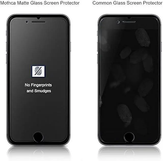 Alt view image 5 of 7 - Mothca Matte Glass Screen Protector for iPhone 8 7 6s 6 Anti-Glare & Anti-Fingerprint 9H HD Clear Tempered Glass Film Smooth as Silk (Not for SE 2020)