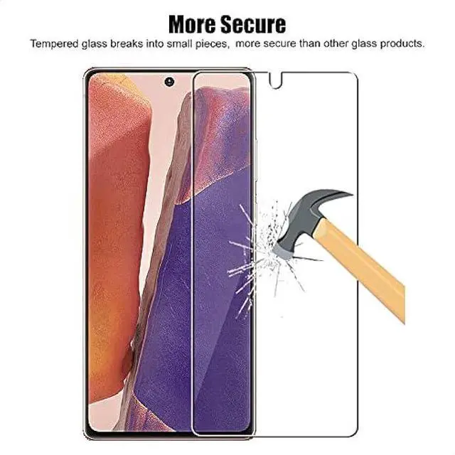 Alt view image 5 of 6 - (3+3) For Samsung Galaxy Note 20 5G 4G (3 Pack) Tempered Glass Screen Protector with Camera Lens Protector, Anti Scratch, HD Clear
