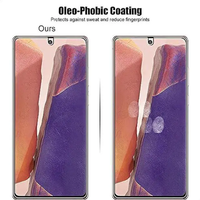 Alt view image 6 of 6 - (3+3) For Samsung Galaxy Note 20 5G 4G (3 Pack) Tempered Glass Screen Protector with Camera Lens Protector, Anti Scratch, HD Clear