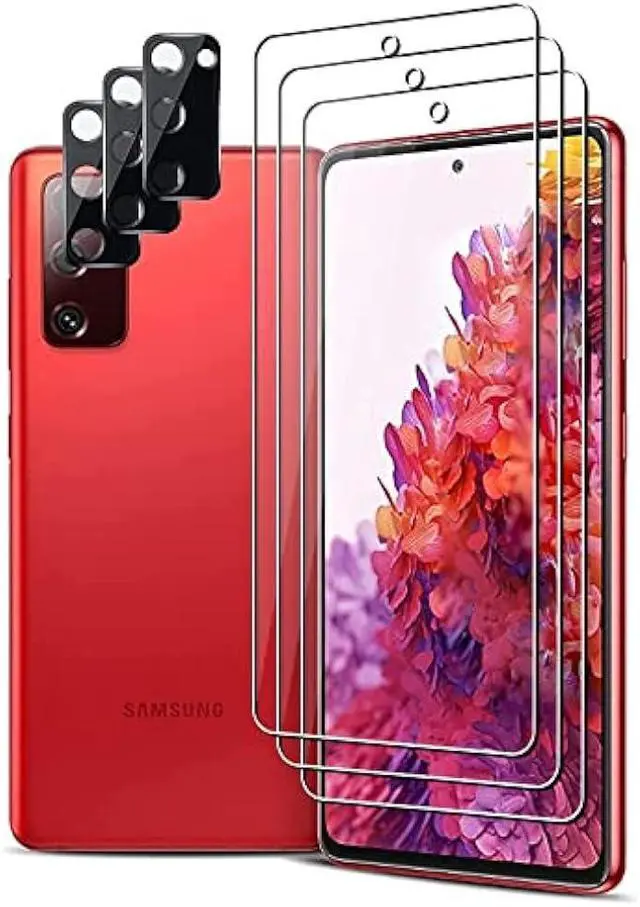 Main image of (3+3) For Samsung Galaxy S20 FE 5G / 4G (3 Pack) Tempered Glass Screen Protector with 3D Camera Lens Protector, Anti Scratch, HD Clear