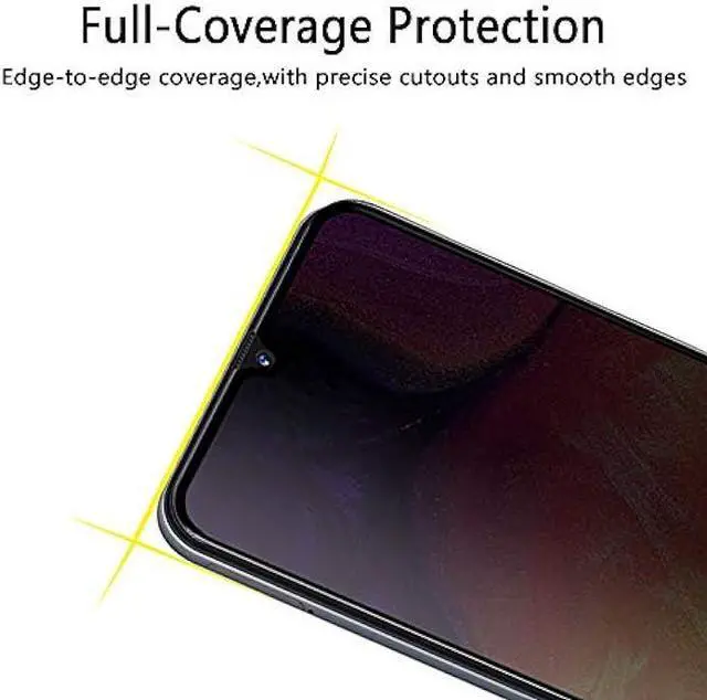 Alt view image 4 of 6 - [2 Pack] YWXTW for Samsung Galaxy A50 A30 A20 Privacy Screen Protector, [Upgraded] Anti Spy Anti Glare Edge to Edge Full Coverage Privacy Tempered Glass Film for Samsung Galaxy A50 A50S A30 A30S A20 6