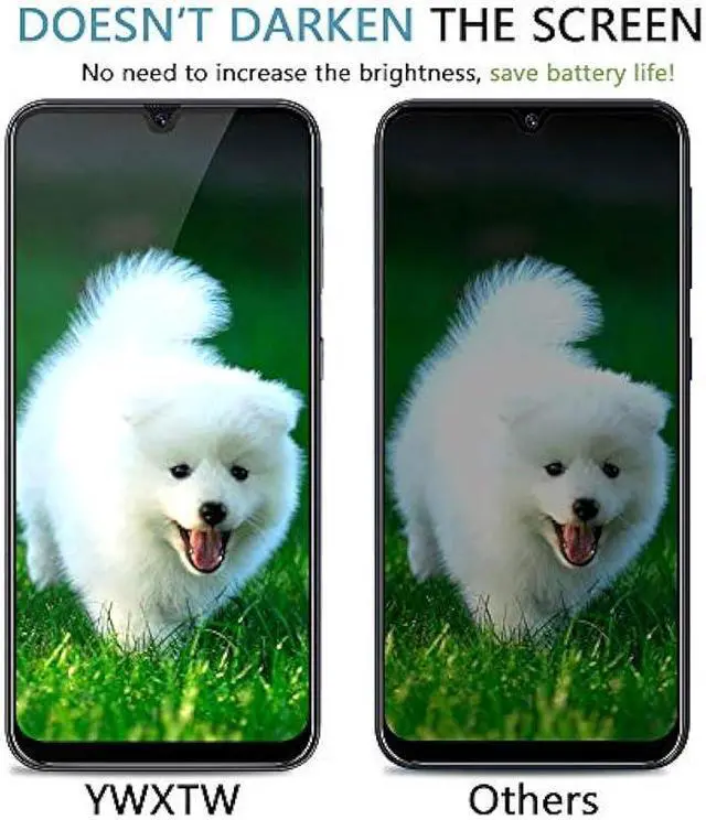 Alt view image 6 of 6 - [2 Pack] YWXTW for Samsung Galaxy A50 A30 A20 Privacy Screen Protector, [Upgraded] Anti Spy Anti Glare Edge to Edge Full Coverage Privacy Tempered Glass Film for Samsung Galaxy A50 A50S A30 A30S A20 6