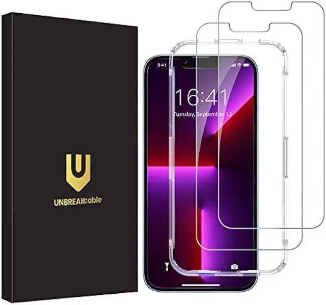 Main image of UNBREAKcable 2-Pack Screen Protector for iPhone 14 Plus/iPhone 13 Pro Max, Double Shatterproof Tempered Glass [Easy Installation] [9H Hardness] [99.99% HD Clear] [Case Friendly] for iPhone 6.7 inch