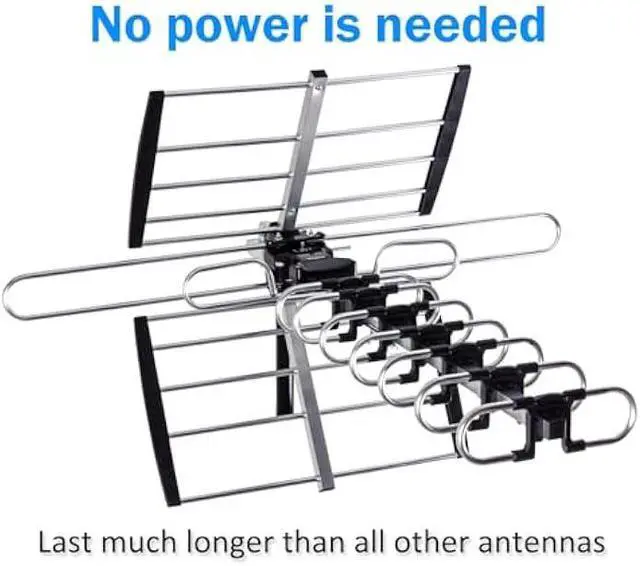 Alt view image 3 of 6 - Five Star Outdoor HDTV Antenna up to 200 Mile Long Range, Attic or Roof Mount TV Antenna, Long Range Digital OTA Antenna for 4K 1080P VHF UHF Supports 4 TVs Installation Kit & J Mount