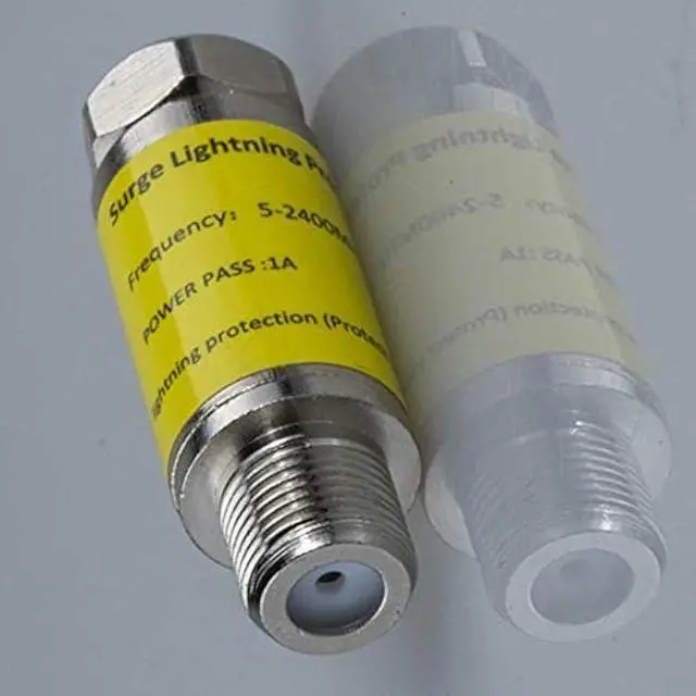 Alt view image 3 of 6 - Cable Protector for TV - 2PCS Coaxial Surge Protector for Satellite Antenna Cable TV Surge Lightning Protector for TV Antenna