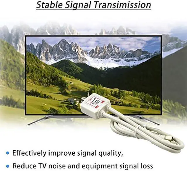 Alt view image 3 of 6 - Satellite Splitter 5-2500MHz, 2-Way CATV Splitter with RG6 Coaxial Cable and 2 Connectors, for Pass Power to LNB, Improve HD TV Satellite Antenna Signal Quality, Corrosion Resistant
