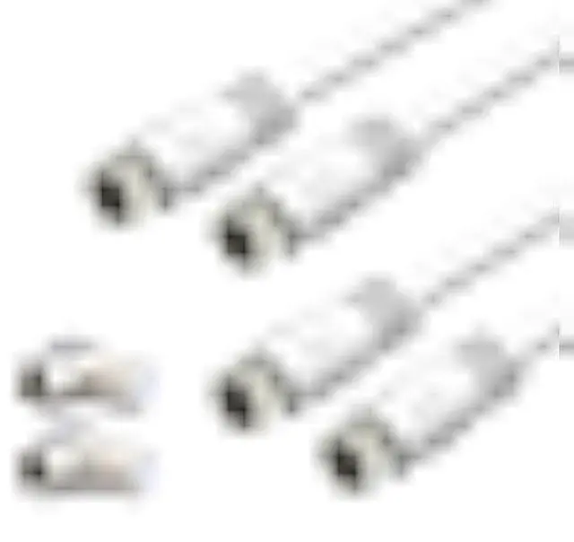 Main image of Short Coaxial Cable, 2 Pack 1ft Coaxial Cable, RG6 Cable with Right Angle Connectors, White 75 Ohm Shield Digital Coax Cables with F-Male Connectors, Ideal for TV Antenna DVR Satellite