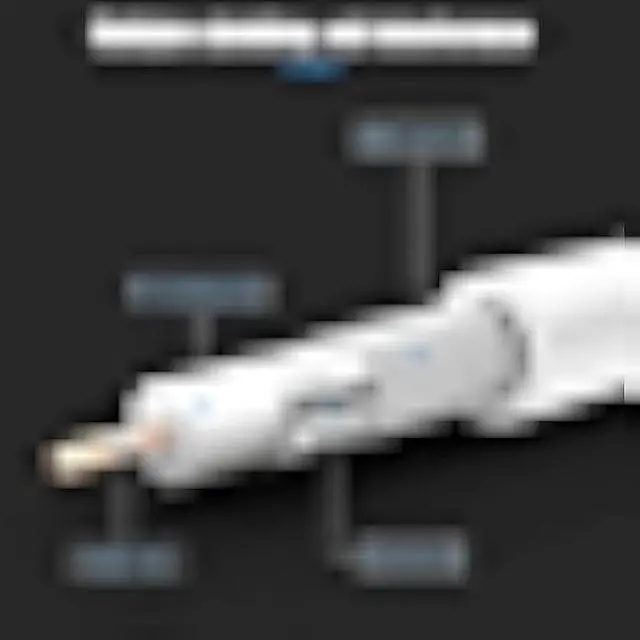 Alt view image 2 of 6 - Short Coaxial Cable, 2 Pack 1ft Coaxial Cable, RG6 Cable with Right Angle Connectors, White 75 Ohm Shield Digital Coax Cables with F-Male Connectors, Ideal for TV Antenna DVR Satellite