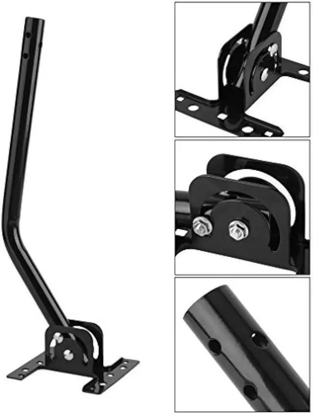 Alt view image 2 of 5 - Adjustable Satellite Dish Antenna Mount 1 Inch for Roof or Wall Installation, TV J Pole Mounting Bracket Weatherproof, Hardware Included