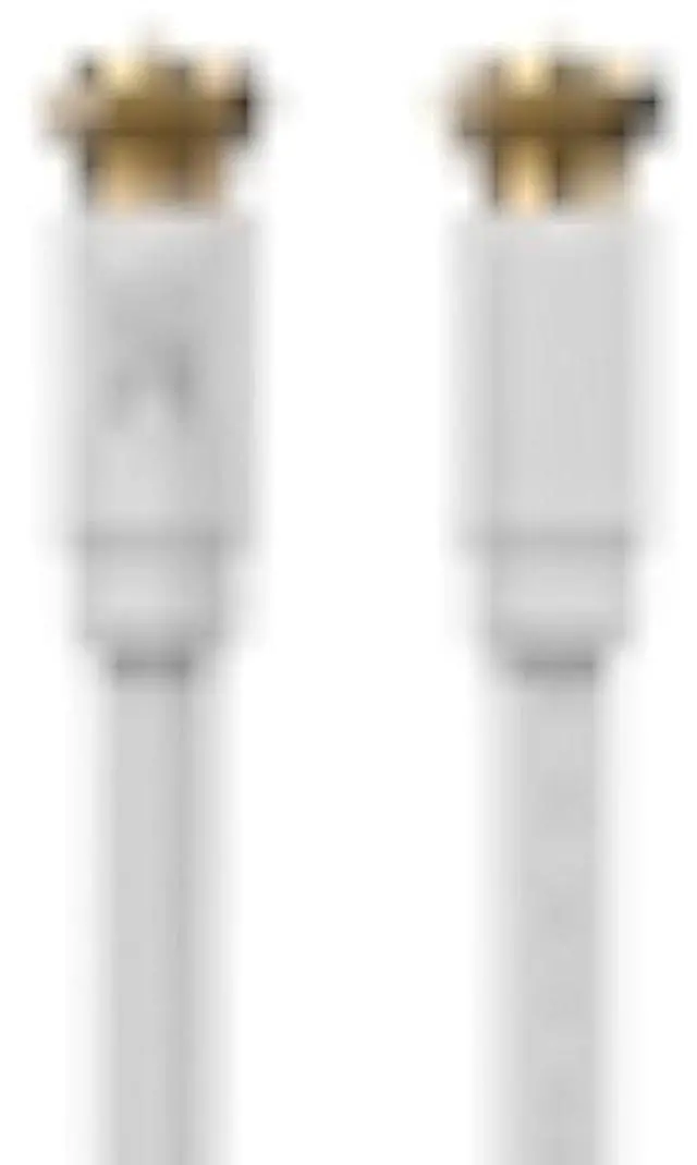 Alt view image 3 of 5 - Ultra Clarity Cables RG6 Coaxial Cable Connector Set 12 FT, CL3 White Coax Cord TV Cable Wire, in-Wall Rated-Digital Audio Video Satellite Cable Extension, Gold Plated Compression Connectors - White