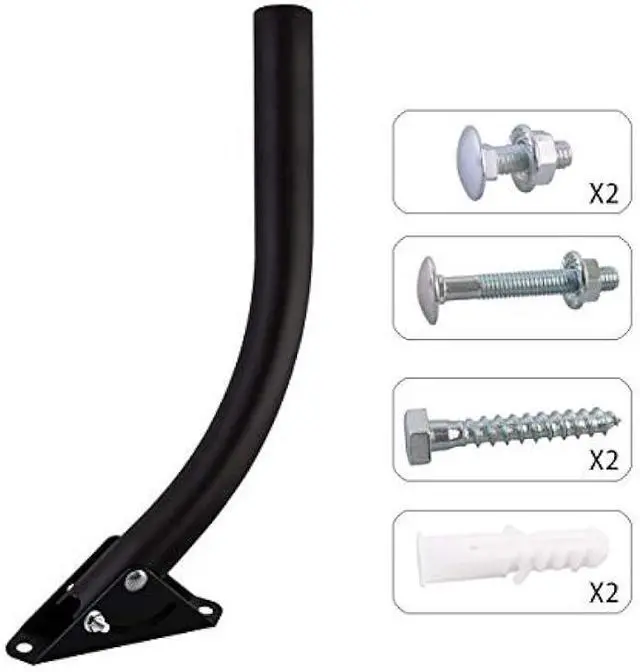 Alt view image 3 of 6 - Antenna Mount - 1 by ONE Attic Adjustable Weather Proof Outdoor TV Antenna Mounting Pole Universal Mount Brackets - Easy Installation, Solid Structure - Perfect for Weather Station System