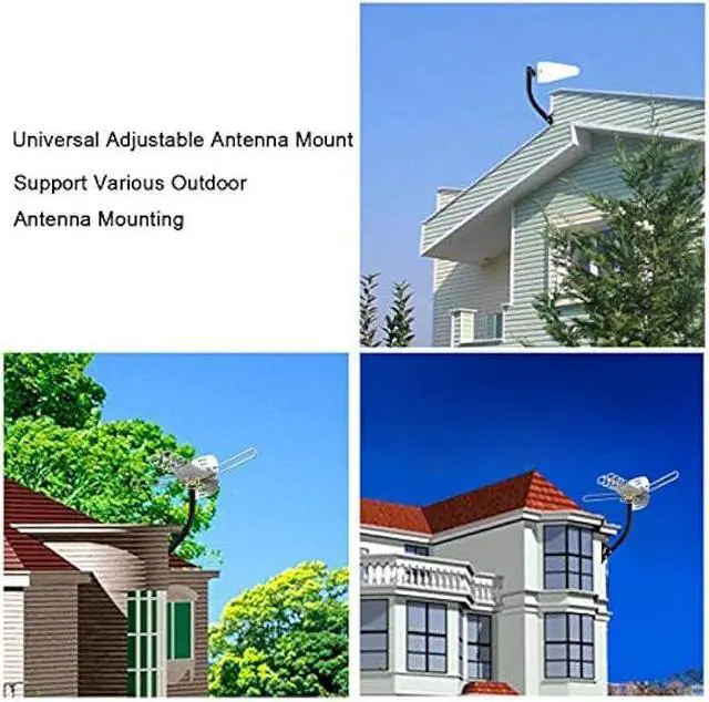 Alt view image 5 of 6 - Antenna Mount - 1 by ONE Attic Adjustable Weather Proof Outdoor TV Antenna Mounting Pole Universal Mount Brackets - Easy Installation, Solid Structure - Perfect for Weather Station System