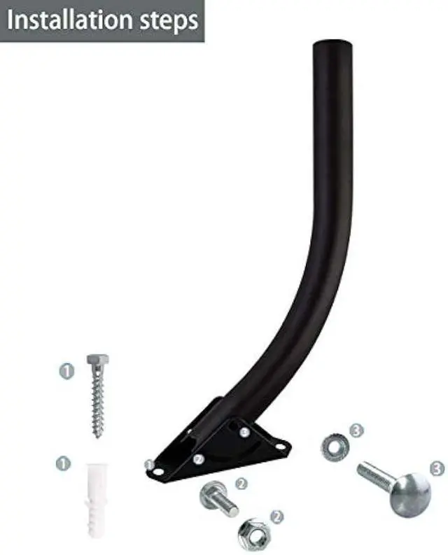 Alt view image 4 of 6 - Antenna Mount - 1 by ONE Attic Adjustable Weather Proof Outdoor TV Antenna Mounting Pole Universal Mount Brackets - Easy Installation, Solid Structure - Perfect for Weather Station System