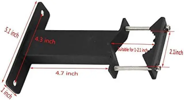 Alt view image 2 of 6 - Patio Umbrella Holder Stand, Heavy-Duty Umbrella Clamp,Outdoor Umbrella Base Umbrella Clamp Mount Bracket for Deck Balcony Bench Courtyard Outdoor Railing Antenna Mast Clamp (Fit MAX OD 2 inch)