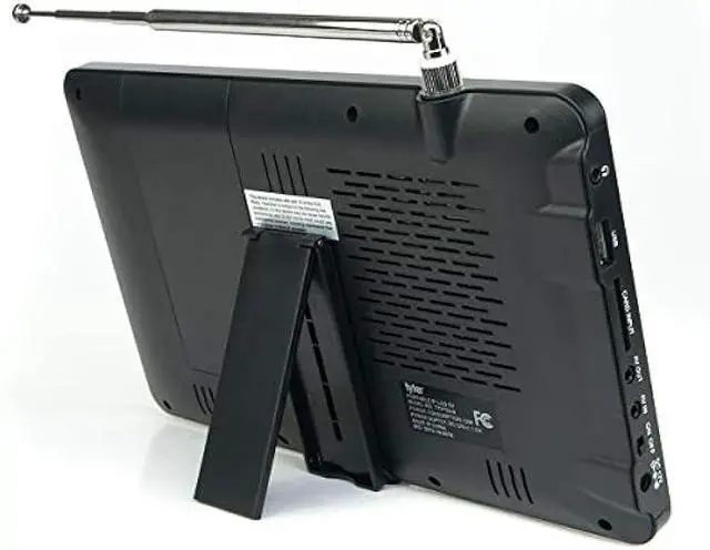 Alt view image 5 of 6 - Tyler 9 1080p Portable TV LCD Monitor Rechargeable Battery Powered Wireless Capability HD-TV, USB, SD Card, AC/DC, Remote Control Built in Stand Small for Car Kids Travel