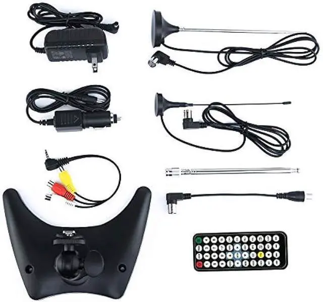 Alt view image 6 of 6 - Tyler 9 1080p Portable TV LCD Monitor Rechargeable Battery Powered Wireless Capability HD-TV, USB, SD Card, AC/DC, Remote Control Built in Stand Small for Car Kids Travel