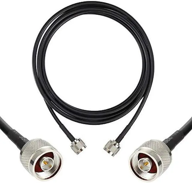 Main image of GEMEK 10ft N Male to N Male Pure Copper Cable, Low Loss S-MR240 Extension Coaxial for 3G 4G 5G 6G LTE ADS-B Ham GPS WiFi RF Radio to Antenna or Surge Arrester Use (50 Ohm Not for TV)