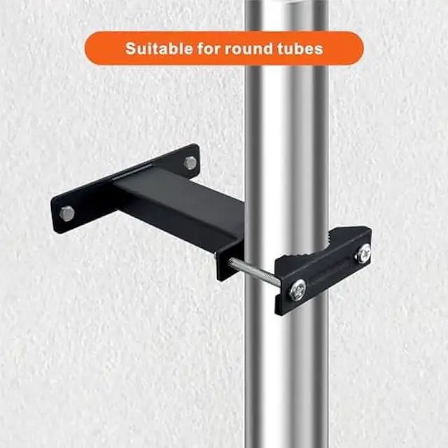 Alt view image 3 of 6 - Patio Umbrella Holder Stand, Heavy-Duty Umbrella Clamp,Outdoor Umbrella Base Umbrella Clamp Mount Bracket for Deck Balcony Bench Courtyard Outdoor Railing Antenna Mast Clamp (Fit MAX OD 2 inch)