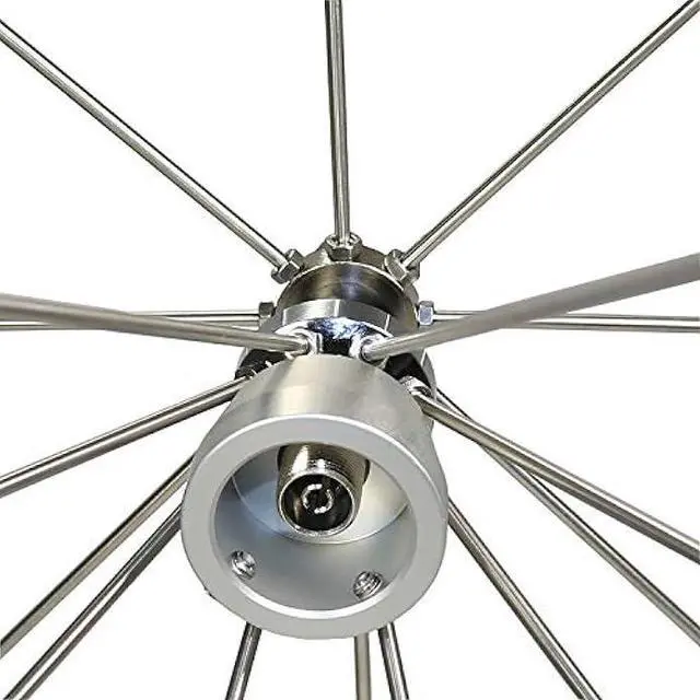 Alt view image 2 of 5 - Tram 1410 200-Watt Broad-Band Scanner 25 MHz to 1,300 MHz Super Discone Stainless Steel Base Antenna