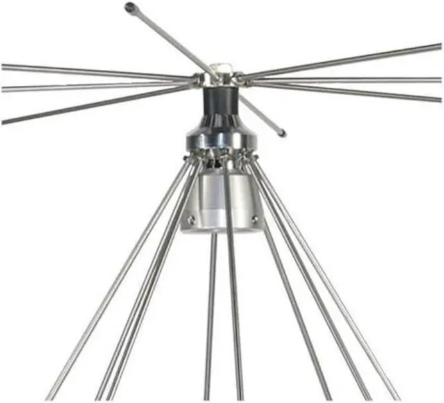 Alt view image 3 of 5 - Tram 1410 200-Watt Broad-Band Scanner 25 MHz to 1,300 MHz Super Discone Stainless Steel Base Antenna