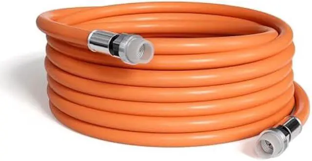 Main image of THE CIMPLE CO 75 Feet (22 Meter) - Direct Burial Coaxial Cable 75 Ohm RF RG6 Coax Cable, with Rubber Boots - Outdoor Connectors - Orange - Solid Copper Core - Waterproof and Can Be Buried