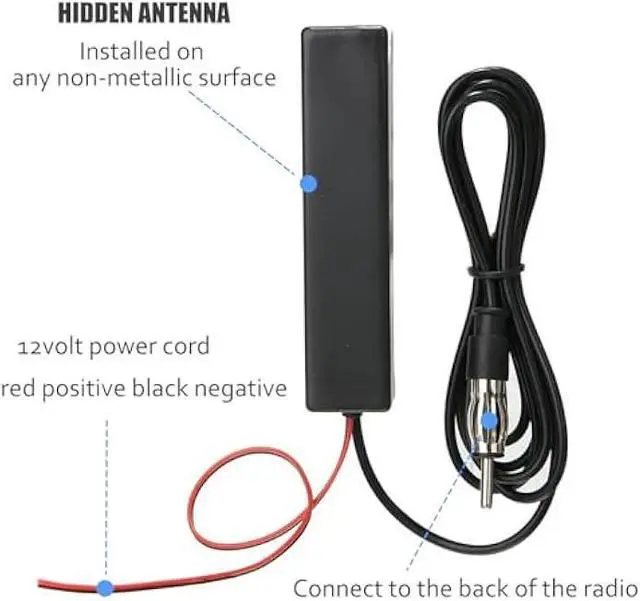 Alt view image 3 of 5 - KSaAuto 12V Car Antenna Booster Stereo FM AM Radio Signal Amplifier Amp for Car Vehicle Truck SUV Boat Marine UTV RV Accessories FM Amplifier Audio Radio Stereo Media Head Unit Receiver Hidden Antenna