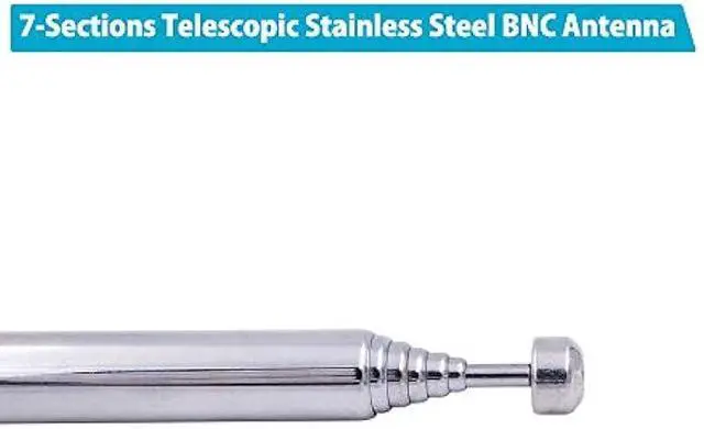 Alt view image 3 of 5 - Fancasee 2-Pack BNC Radio Antenna with BNC Male Plug Jack Connector Adapter Telescopic Stainless Steel HF VHF UHF BNC Antenna for Portable Mobile Handheld Radio Scanner Police Scanner Receiver