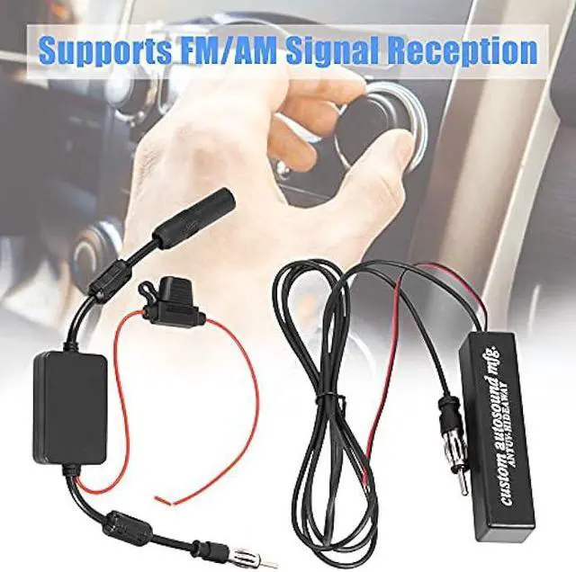 Alt view image 4 of 5 - KSaAuto 12V Car Antenna Booster Stereo FM AM Radio Signal Amplifier Amp for Car Vehicle Truck SUV Boat Marine UTV RV Accessories FM Amplifier Audio Radio Stereo Media Head Unit Receiver Hidden Antenna