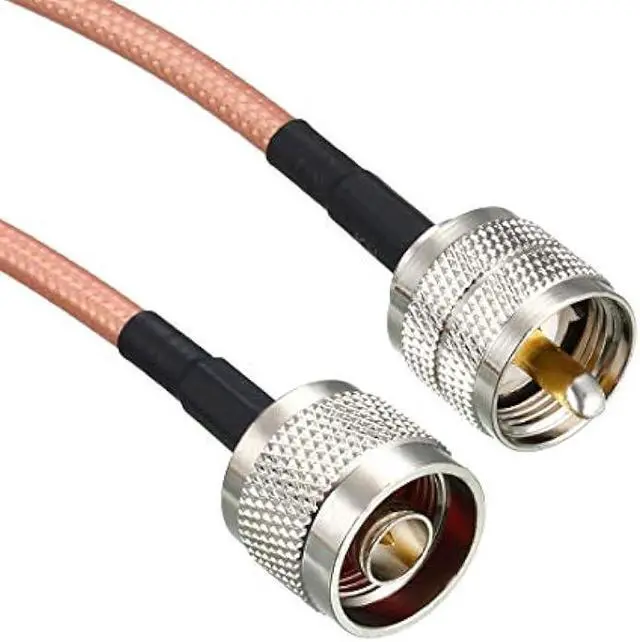 Alt view image 3 of 4 - uxcell UHF (PL259) Male to N-Type Male Antenna Cable RG400 Coax Cable 0.3Meter/1Ft