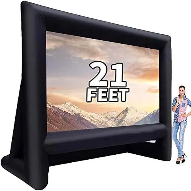 Main image of 21 feet Inflatable Outdoor Projector Movie Screen - Blow Up Screen for TV & Movies with Blower Portable Projection Screen for Home Theater Outdoor Indoor Support Front & Rear Projection