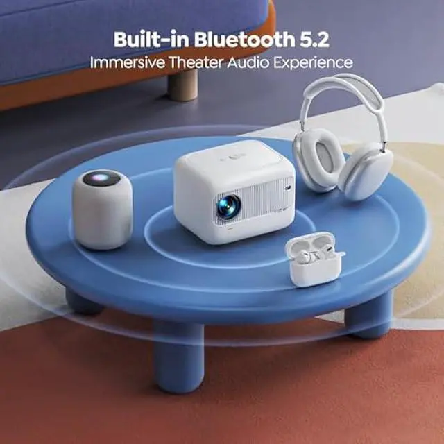 Alt view image 5 of 5 - [Electric Focus]Mini Projector with 5G WiFi and Bluetooth 5.2,YABER 1080P Outdoor Projector Support ±40° Keystone Correction,Portable Projector for Phone/ TV Stick/Laptop/PS5