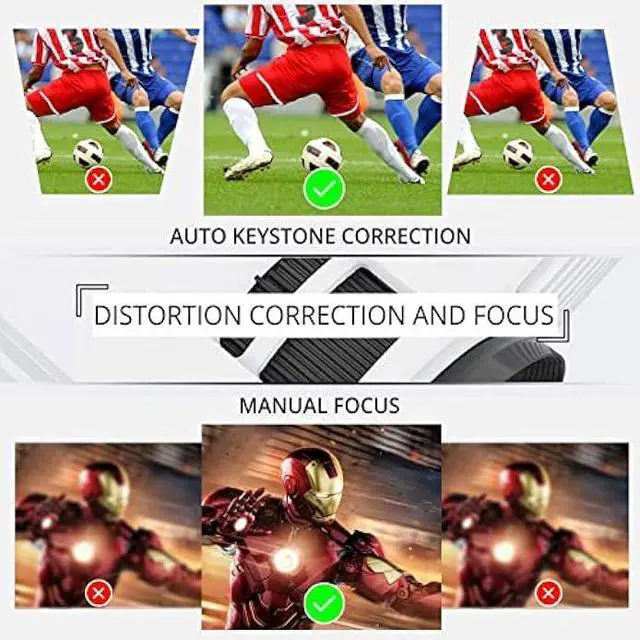 Alt view image 6 of 6 - AKASO WT50 Mini Projector with WiFi and Bluetooth, 1080P DLP Portable Movie Projector Home and Outdoor, Built-in Battery & Android System, Cookie Projector for iPhone and Phone