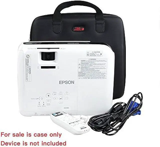 Alt view image 7 of 7 - Hermitshell Hard EVA Travel Case Fits Epson Home Cinema 1060 Full HD 1080p / VS240 / VS250 / VS260 SVGA 3LCD Projector 3100 Lumens