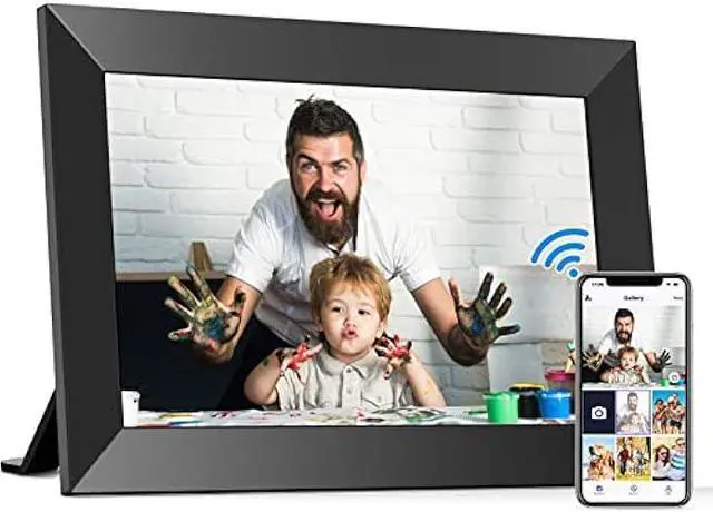 Main image of BIGASUO 10.1 Inch WiFi Digital Picture Frame, IPS HD Touch Screen Cloud Smart Photo Frames with Built-in 32GB Memory, Wall Mountable, Auto-Rotate, Share Photos Instantly from Anywhere