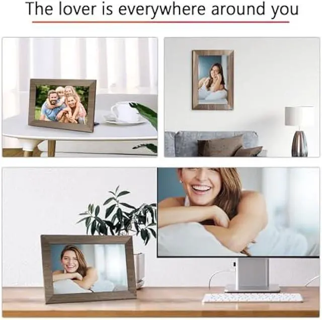 Alt view image 5 of 5 - Canupdog WiFi Digital Picture Frame 10.1 Inch, IPS Touch Screen Smart Cloud Digital Photo Frame with 16GB Storage, Wall Mountable, Auto-Rotate, Share Photos from Anywhere Via App