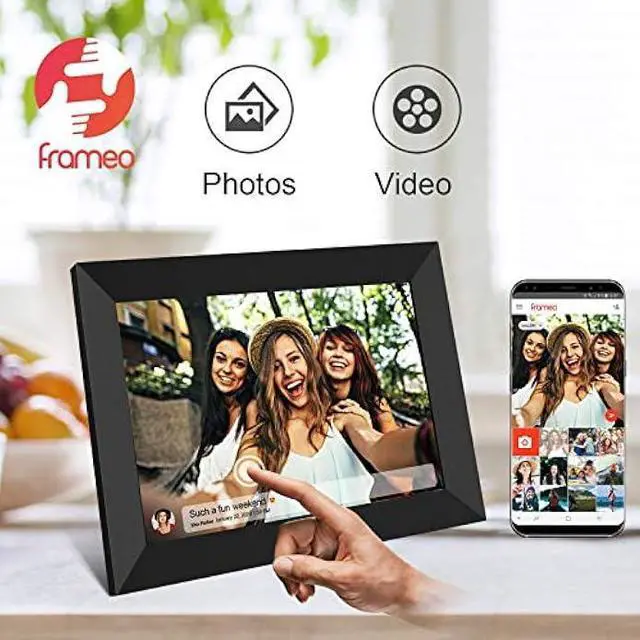 Alt view image 3 of 5 - 32GB FRAMEO 10.1 Inch Smart WiFi Digital Photo Frame 1280x800 IPS LCD Touch Screen, Auto-Rotate Portrait and Landscape, Built in 32GB Memory, Share Moments Instantly via Frameo App from Anywhere