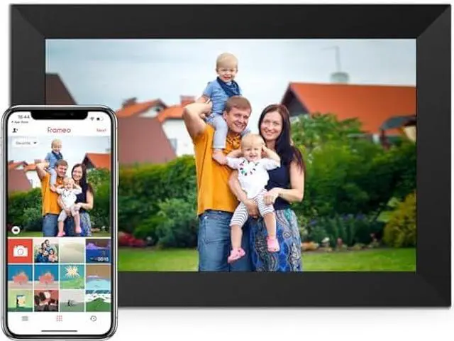 WiFi 10.1'' Digital Picture Frame with 1280x800 Resolution, Touchscreen Digital Photo Frame Share Photos and Videos Remotely via APP - Gift Guide for Christmas