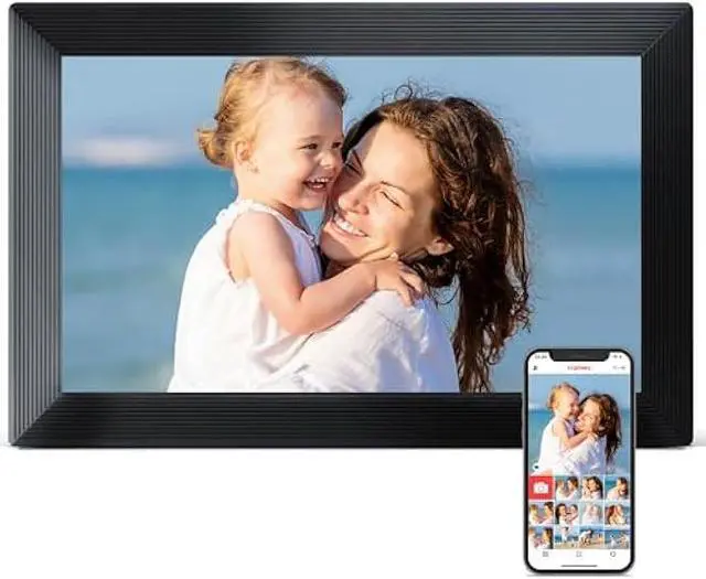 Main image of Digital Picture Frame, Frameo WiFi 10.1 Inch 1280*800IPS HD Touch Screen Digital Photo Frame, 16GB Memory, Auto-Rotate, Share Picture Video, Birthday Gifts for Women, Gifts for Mom, Dad, Wedding Gifts