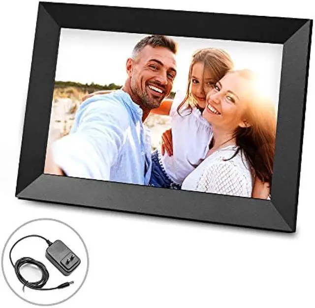 Main image of iHome WiFi Digital Picture Frame Compatible with Frameo App, 16G Digital Photo Frame with Secure Image Sharing for Tabletop or Wall Mount  Black (IPF1016B)