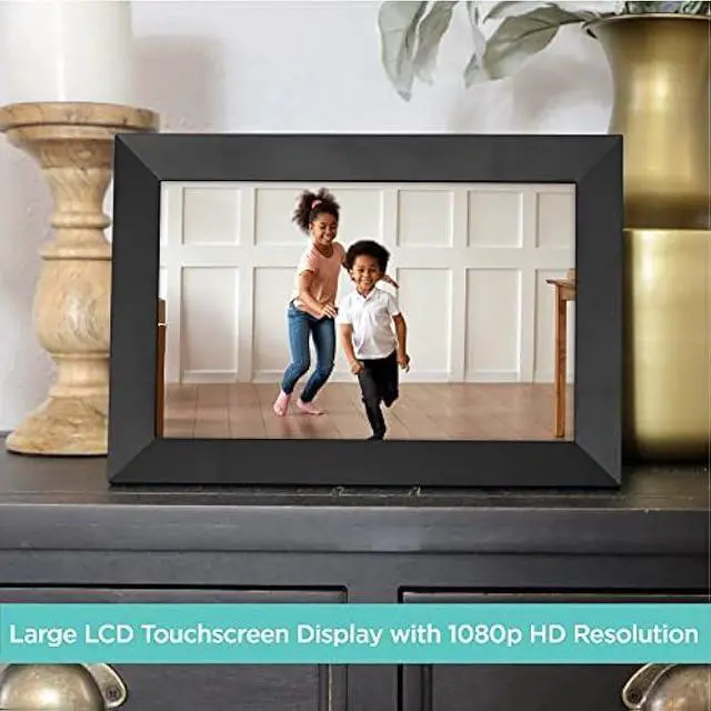 Alt view image 3 of 6 - iHome WiFi Digital Picture Frame Compatible with Frameo App, 16G Digital Photo Frame with Secure Image Sharing for Tabletop or Wall Mount  Black (IPF1016B)