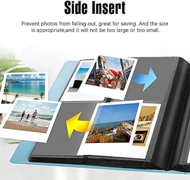 Alt view image 6 of 6 - 192 Pockets Photo Album for Polaroid 600 Itype Pictures, Large Photo Album for Polaroid i-Type, 600, SX-70 Instant Photos, Picture Book Capacity 192 Photos for Fujifilm Wide Instant Camera (Blue)