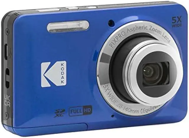 Alt view image 5 of 6 - KODAK PIXPRO Friendly Zoom FZ55-BL 16MP Digital Camera with 5X Optical Zoom 28mm Wide Angle and 2.7 LCD Screen (Blue) Bundle with Protective Case, 32GB Memory Card (3 Items)