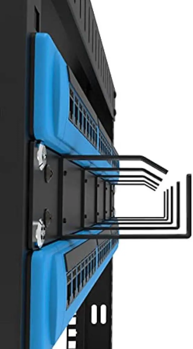 Alt view image 5 of 7 - Jingchengmei 19-Inch 1U Metal Horizontal Rackmount Cable Manager with 5 D-Rings (1UCM5R440, Black)