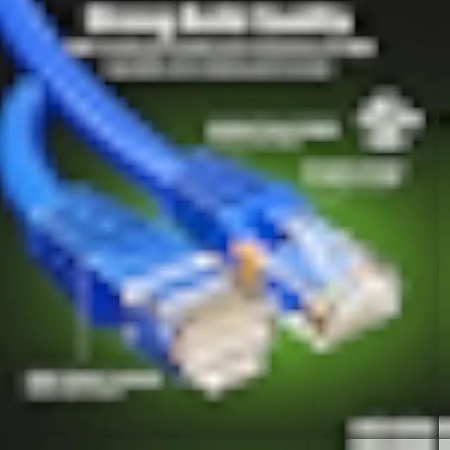 Alt view image 2 of 5 - GearIT Cat 6 Ethernet Cable Pack - 50-Pack 1 ft Cat6 Ethernet Patch Cables | RJ45 Network Patch Cable, 10 Gbps Snagless Gold-Plated Connectors - Ethernet Cable Cat 6 for PC, TV, Router - Blue