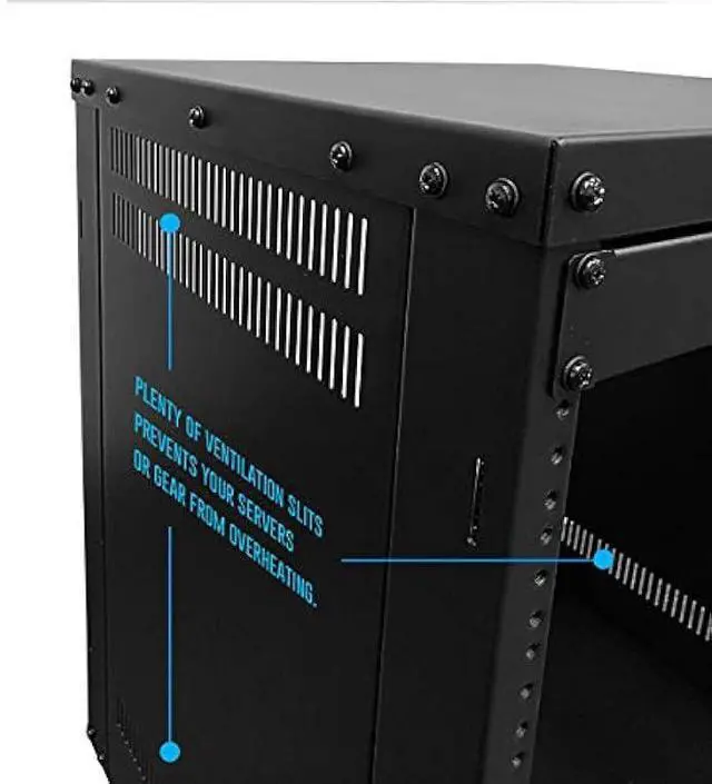 Alt view image 5 of 5 - AxcessAbles RK 22U Rack-Mount Cabinet Case w/Caster Wheels (Compatible with US 5mm& European 6mm Rack Standards.) Rack for AV, DJ, Home Theater, Network, Server, Computer, Electronics