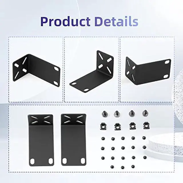 Alt view image 4 of 7 - Rack Mount Kit for 12.6 inch Switches, Adjustable Rack Ears for Netgear, Cisco, D-Link, TRENDnet and Dell Products, Mount 12.6 Wide to 19 Equipment, Adjustable Hole Distance 14-30mm