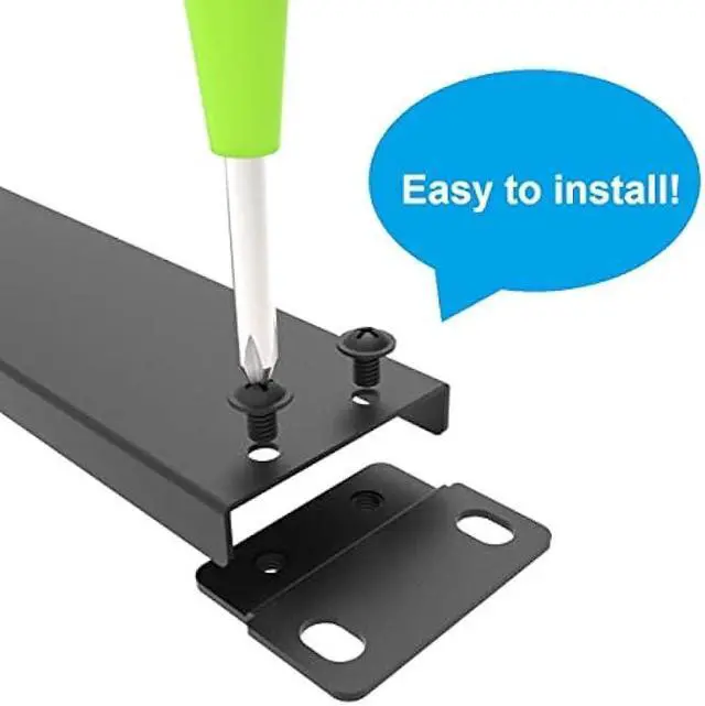 Alt view image 3 of 6 - Jingchengmei 2 Pack 1U Metal Disassembled Blank Panel 1U Rack Mount Spacer for 19in Server Rack Enclosure or Network Cabinet, Black (ABPA2PC)